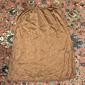 Vintage Lily of France Elegant Brown Women's Slip Skirt